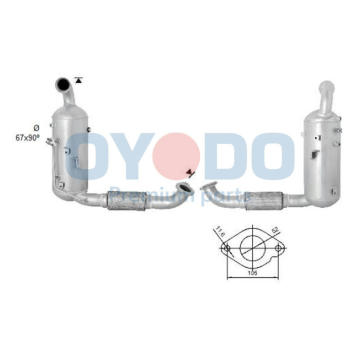 Filter sadzí/pevných častíc výfukového systému Oyodo 20N0140-OYO