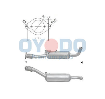 Filtr pevnych castic, vyfukovy system Oyodo 20N0033-OYO