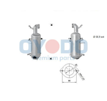 Filtr pevnych castic, vyfukovy system Oyodo 20N0143-OYO