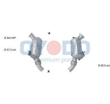 Filtr pevnych castic, vyfukovy system Oyodo 20N0036-OYO