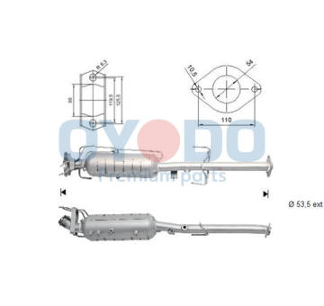 Filtr pevnych castic, vyfukovy system Oyodo 20N0039-OYO