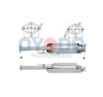 Filtr pevnych castic, vyfukovy system Oyodo 20N0018-OYO