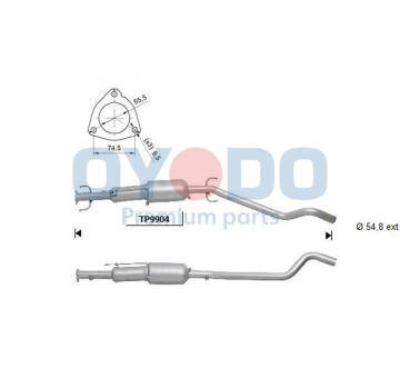 Filtr pevnych castic, vyfukovy system Oyodo 20N0084-OYO