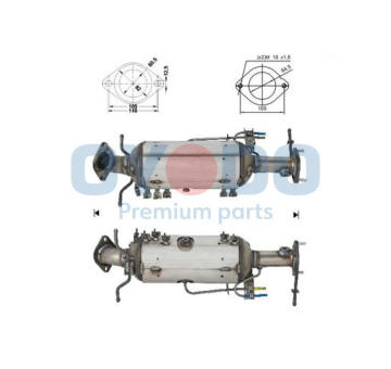 Filter sadzí/pevných častíc výfukového systému Oyodo 20N0009-OYO
