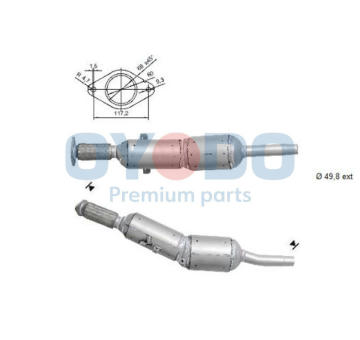 Filtr pevnych castic, vyfukovy system Oyodo 20N0016-OYO