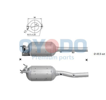 Filtr pevnych castic, vyfukovy system Oyodo 20N0038-OYO