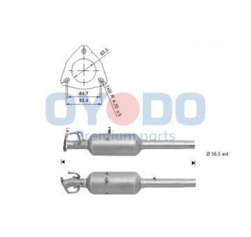 Filtr pevnych castic, vyfukovy system Oyodo 20N0139-OYO