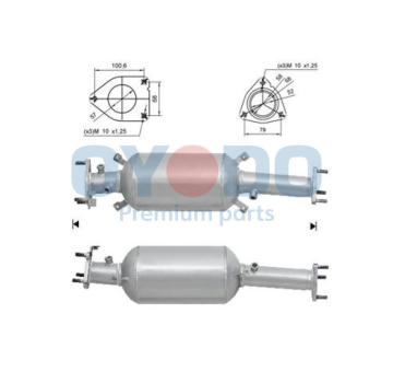 Filtr pevnych castic, vyfukovy system Oyodo 20N0044-OYO