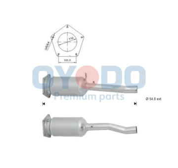 Filtr pevnych castic, vyfukovy system Oyodo 20N0028-OYO