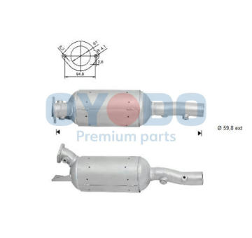 Filtr pevnych castic, vyfukovy system Oyodo 20N0075-OYO