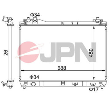 Chladič motora JPN 60C9049-JPN