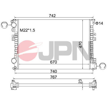 Chladič motora JPN 60C9011-JPN