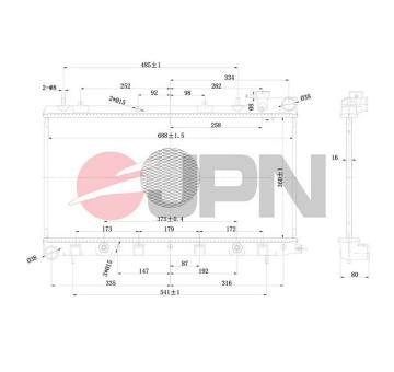 Chladič, chlazení motoru JPN 60C9050-JPN