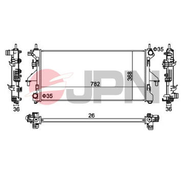 Chladič motora JPN 60C9020-JPN