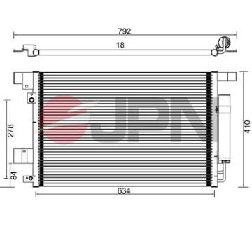 Kondenzátor, klimatizace JPN 60C9091-JPN