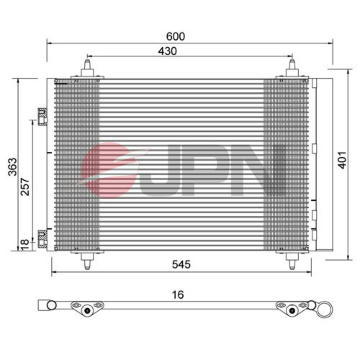 Kondenzátor, klimatizace JPN 60C9123-JPN
