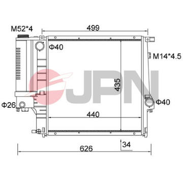 Chladič motora JPN 60C9006-JPN