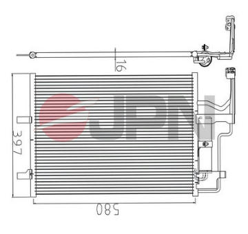 Kondenzátor klimatizácie JPN 60C9108-JPN