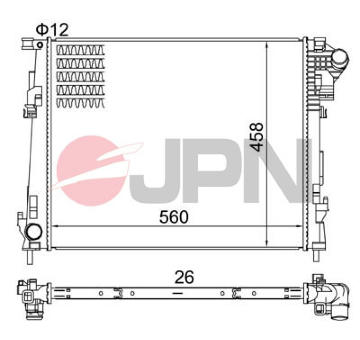 Chladič motora JPN 60C9039-JPN