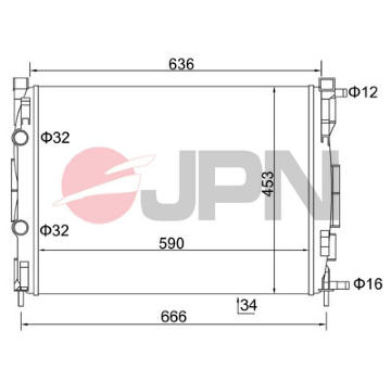 Chladič, chlazení motoru JPN 60C9044-JPN