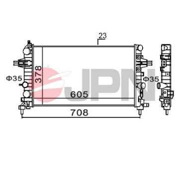 Chladič, chlazení motoru JPN 60C9034-JPN