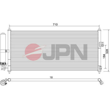 Kondenzátor, klimatizace JPN 60C9109-JPN