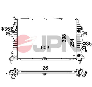 Chladič, chlazení motoru JPN 60C9038-JPN