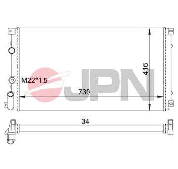 Chladič motora JPN 60C9033-JPN