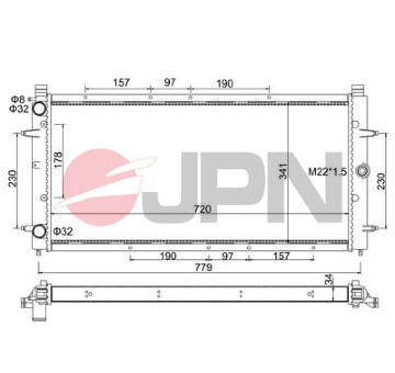 Chladič motora JPN 60C9054-JPN