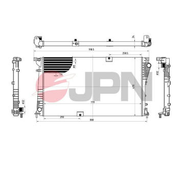 Chladič, chlazení motoru JPN 60C9046-JPN