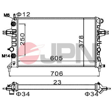 Chladič, chlazení motoru JPN 60C9028-JPN