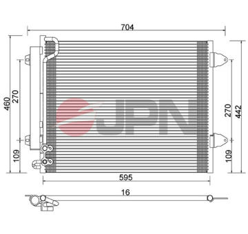 Kondenzátor klimatizácie JPN 60C9141-JPN