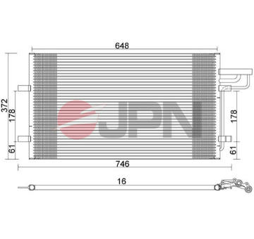 Kondenzátor klimatizácie JPN 60C9095-JPN