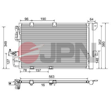 Kondenzátor klimatizácie JPN 60C9115-JPN