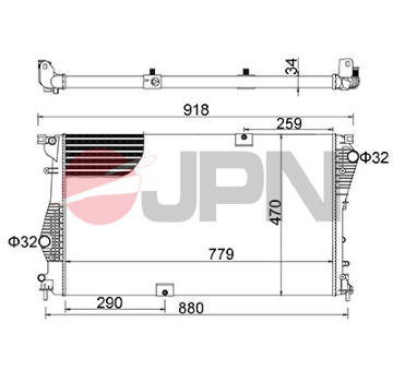 Chladič, chlazení motoru JPN 60C9047-JPN