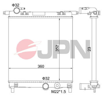 Chladič, chlazení motoru JPN 60C9067-JPN