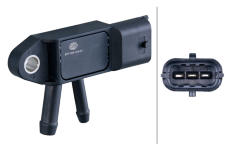 Senzor, tlak výfukového plynu HELLA 6PP 009 409-041