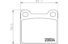 Sada brzdových destiček, kotoučová brzda HELLA 8DB 355 007-021