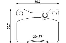 Sada brzdových destiček, kotoučová brzda HELLA 8DB 355 017-561