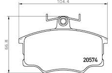 Sada brzdových destiček, kotoučová brzda HELLA 8DB 355 006-021