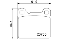 Sada brzdových destiček, kotoučová brzda HELLA 8DB 355 008-801