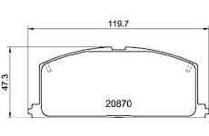 Sada brzdových destiček, kotoučová brzda HELLA 8DB 355 006-091