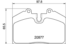 Sada brzdových destiček, kotoučová brzda HELLA 8DB 355 006-351