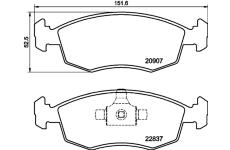 Sada brzdových platničiek kotúčovej brzdy HELLA 8DB 355 039-311