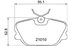 Sada brzdových destiček, kotoučová brzda HELLA 8DB 355 017-941