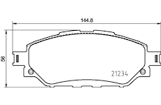 Sada brzdových destiček, kotoučová brzda HELLA 8DB 355 037-801