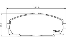 Sada brzdových destiček, kotoučová brzda HELLA 8DB 355 016-921