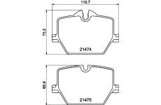 Sada brzdových destiček, kotoučová brzda HELLA 8DB 355 040-601