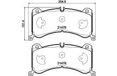 Sada brzdových platničiek kotúčovej brzdy HELLA 8DB 355 040-821