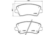 Sada brzdových destiček, kotoučová brzda HELLA 8DB 355 039-971